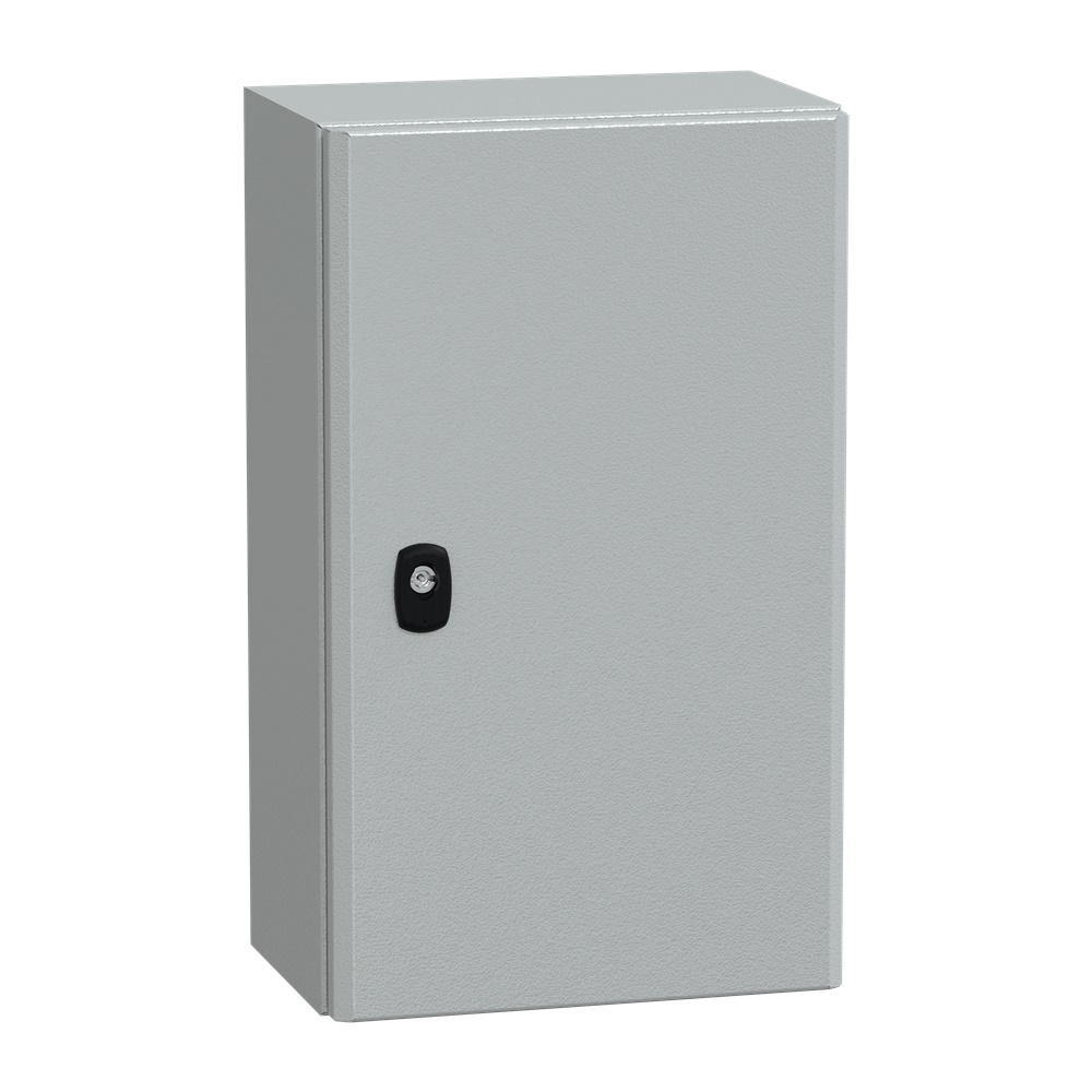Cassetta in acciaio montata a parete, Spacial S3D, porta piena, senza piastra di montaggio, 500x300x200mm, IP66, IK10