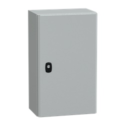 Cassetta in acciaio montata a parete, Spacial S3D, porta piena, senza piastra di montaggio, 500x300x200mm, IP66, IK10