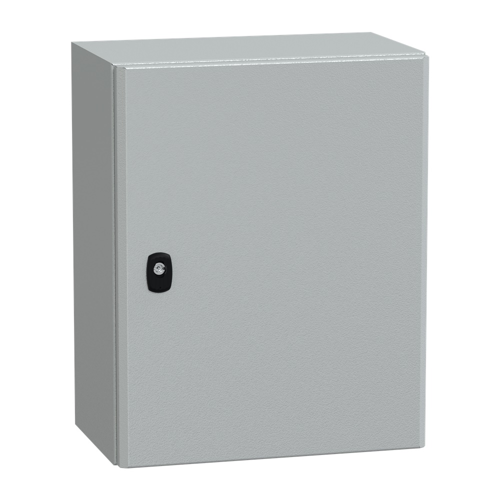 Cassetta in acciaio montata a parete, Spacial S3D, porta piena, senza piastra di montaggio, 500x400x250mm, IP66, IK10