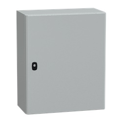 Cassetta in acciaio montata a parete, Spacial S3D, porta piena, con piastra di montaggio, 600x500x250mm, IP66, IK10