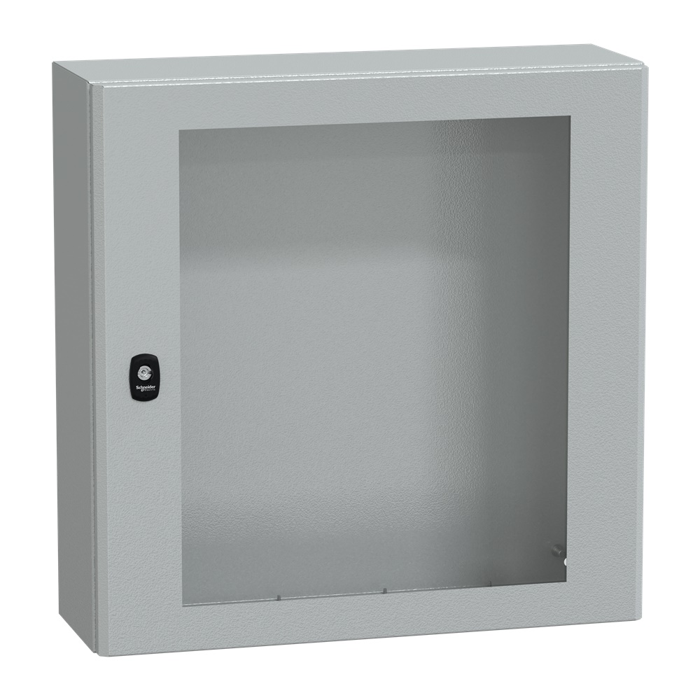 Cassetta in acciaio montata a parete, Spacial S3D, porta trasparente, senza piastra di montaggio, 600x600x200mm, IP66, IK08
