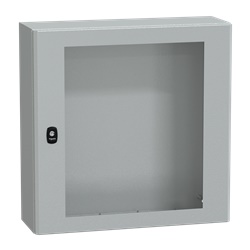Cassetta in acciaio montata a parete, Spacial S3D, porta trasparente, senza piastra di montaggio, 600x600x200mm, IP66, IK08