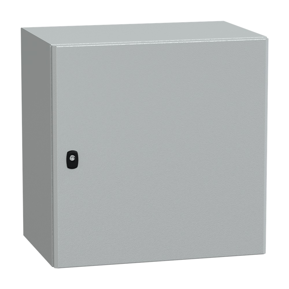 Cassetta in acciaio montata a parete, Spacial S3D, porta piena, con piastra di montaggio, 600x600x400mm, IP66, IK10