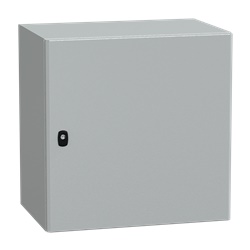 Cassetta in acciaio montata a parete, Spacial S3D, porta piena, con piastra di montaggio, 600x600x400mm, IP66, IK10