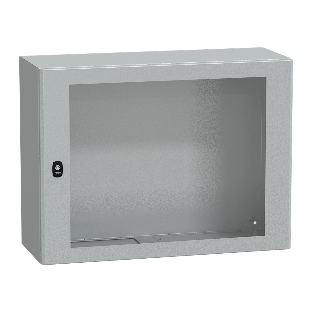 Cassetta in acciaio montata a parete, Spacial S3D, porta trasparente, senza piastra di montaggio, 600x800x300mm, IP66, IK08