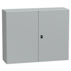 Cassetta in acciaio montata a parete, Spacial S3D, porta piena senza piastra 800x1000x300, IP55, IK10