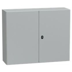 Cassa Spacial S3D + piastra di fondo 800X1000X300 2porte RAL7035
