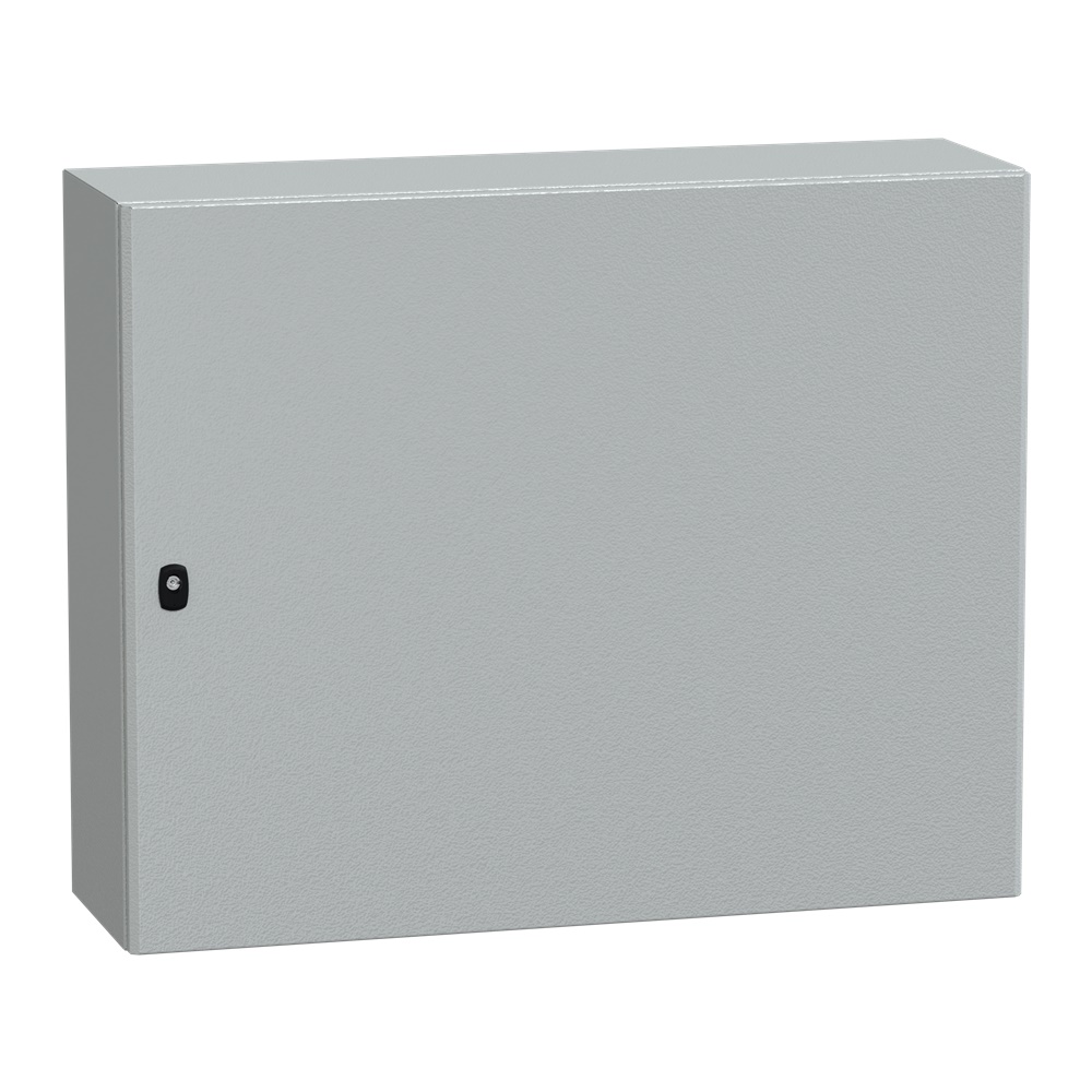 Cassetta in acciaio montata a parete, Spacial S3D, porta piena e piastra di montaggio 800x1000x300 mm, IP66, IK10