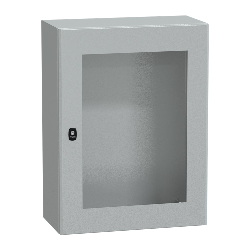 Cassetta in acciaio montata a parete, Spacial S3D, porta trasparente, senza piastra di montaggio, 800x600x300mm, IP66, IK08