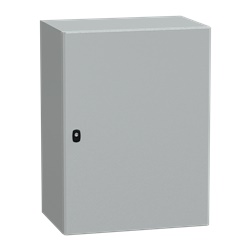 Cassetta in acciaio montata a parete, Spacial S3D, porta piena, con piastra di montaggio, 800x600x400mm, IP66, IK10