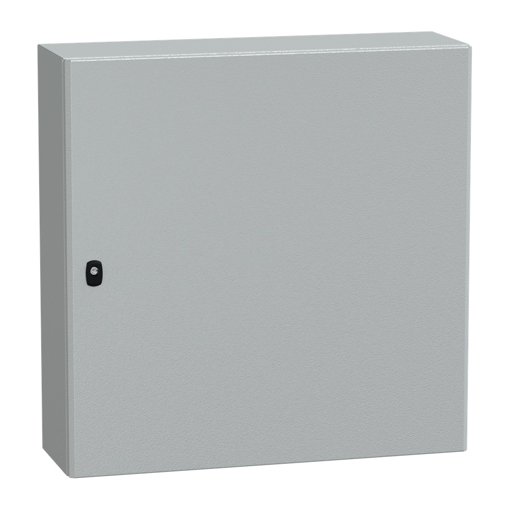 Cassetta in acciaio montata a parete, Spacial S3D, porta piena, con piastra di montaggio, 800x800x250mm, IP66, IK10