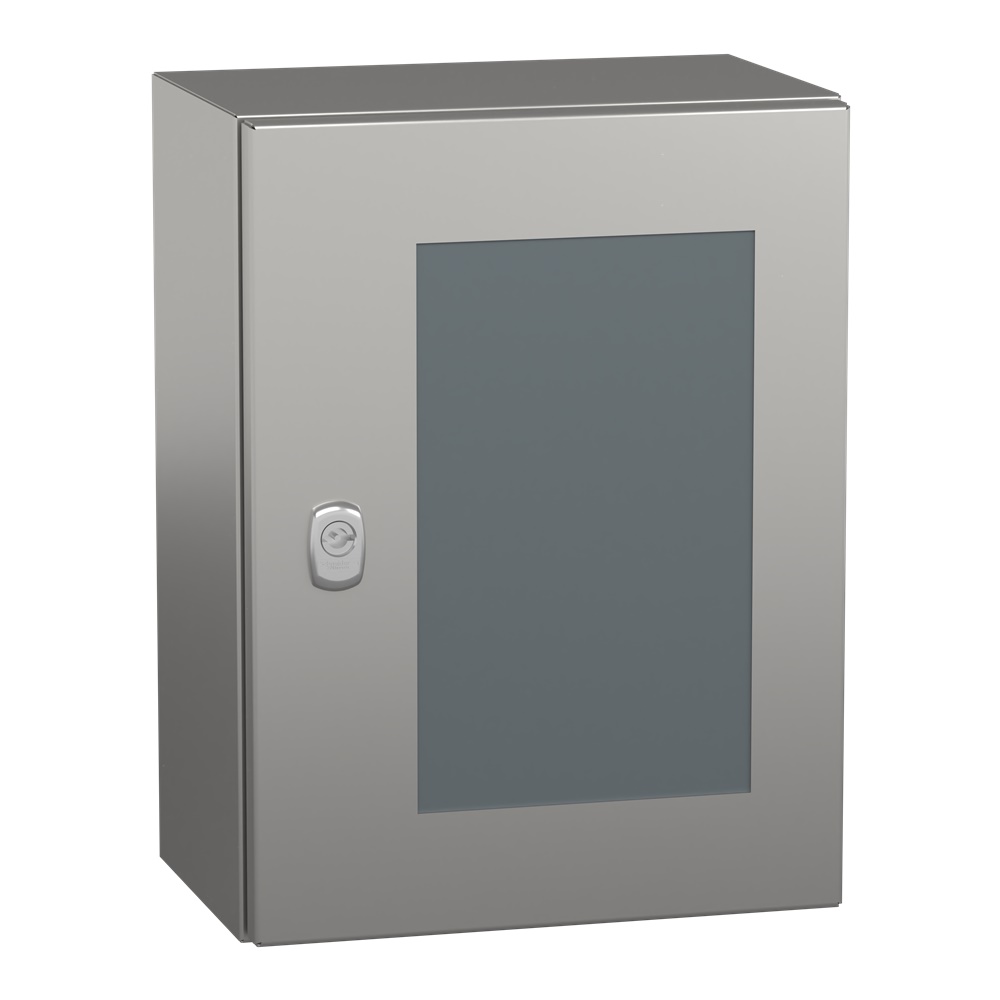 Armadio Spacial S3X, acciaio inox 304L, porta trasparente, 400x300x200mm, IP66