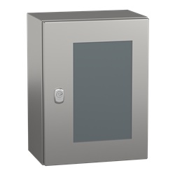 Armadio Spacial S3X, acciaio inox 304L, porta trasparente, 400x300x200mm, IP66