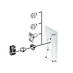 Chiusura con inserto triangolare 6,5 mm