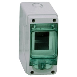 Centralino Mureva IP65 montaggio a parete guida DIN 3 moduli modulari interno resistente UV classe II isolamento doppio