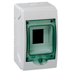 Centralino Mureva IP65 4 moduli guida DIN montaggio parete interno classe II isolamento
