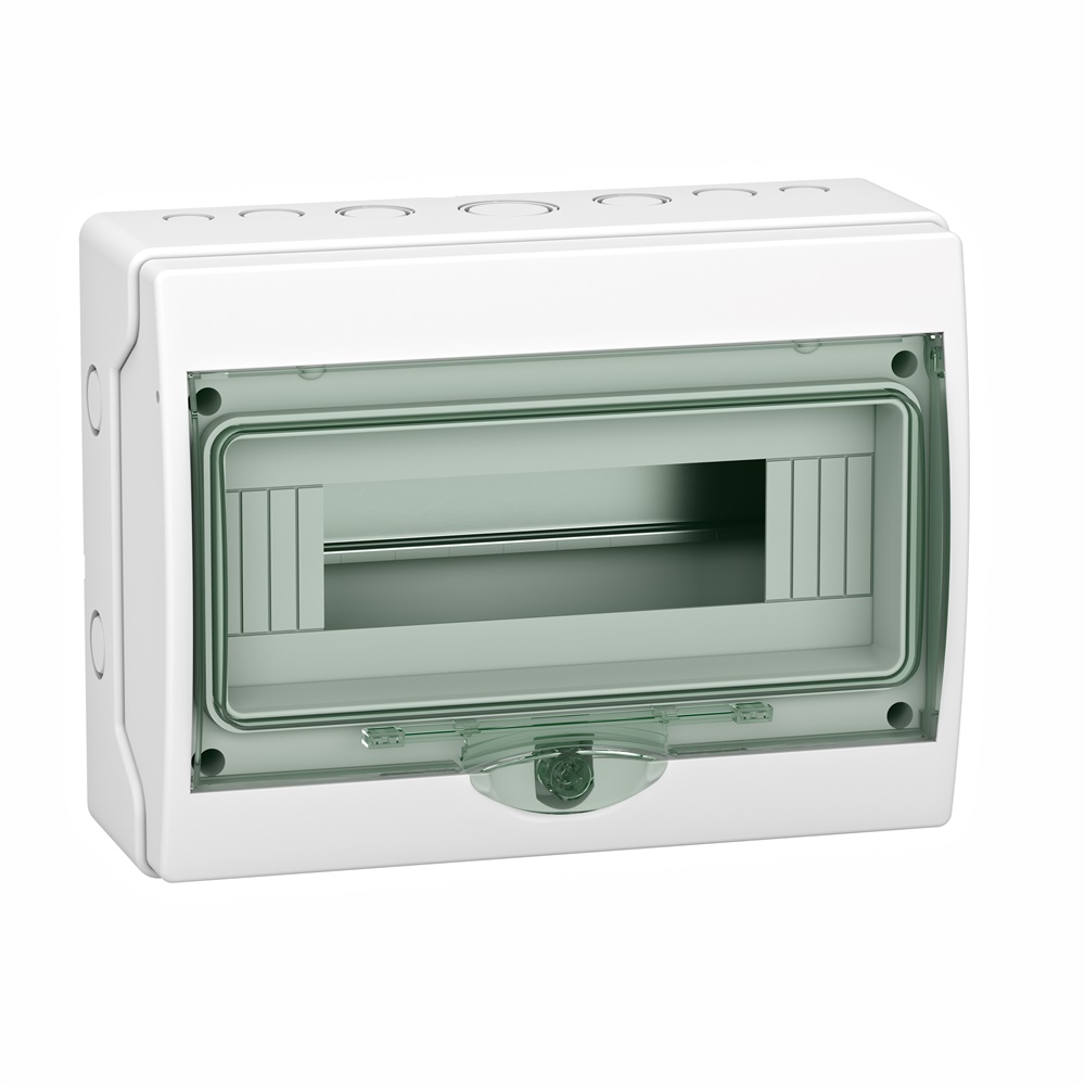 Centralino parete Mureva IP65 1 fila 12 moduli modulari interno grigio chiaro RAL 7035