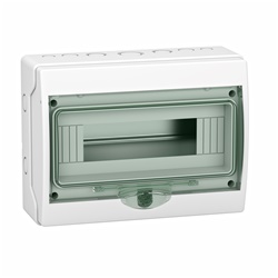 Centralino Mureva IP65 12 moduli guida DIN protezione doppio isolamento interno