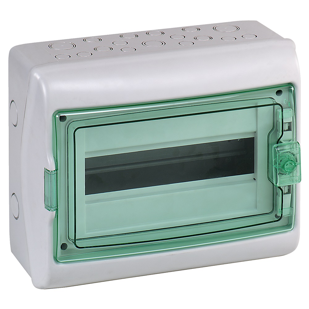 Quadro parete Mureva Enclosures IP65 1 fila 12 moduli residenziale grigio chiaro RAL 7035