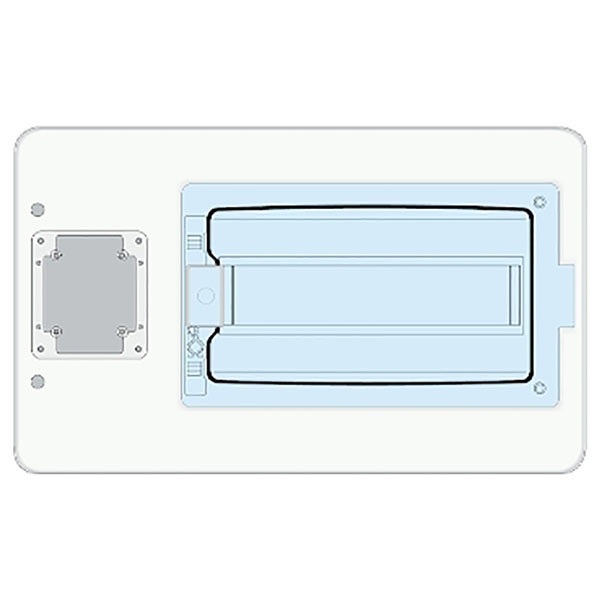 Quadro parete Kaedra IP65 + interfaccia 1 fila 12 moduli 1 apertura