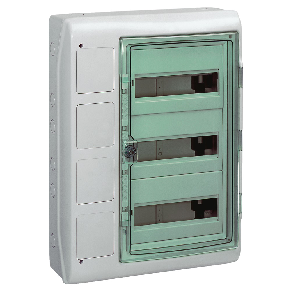 Quadro parete Mureva IP65 36 moduli 3 file 4 aperture protezione IK09 isolamento doppio classe II
