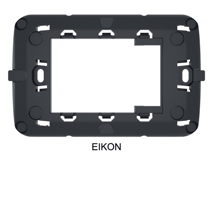 Supporto adattatore per placca Vimar EIKON, grigio scuro 