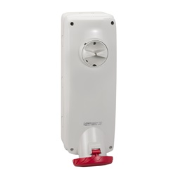 Presa industriale interbloccata da parete 63A 380V 3P+N+T IP65 PratiKa grigio chiaro