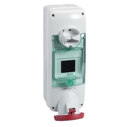 Presa industriale interbloccata da parete 63A 380V 3P+N+T IP65 PKB Mureva