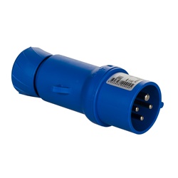 Spina mobile industriale 16A 220V 3P+T cablaggio rapido IP44 blu