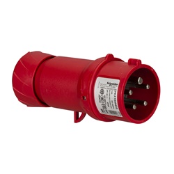 Spina mobile industriale IP44 16A 380V 3P+N+T cablaggio rapido rosso