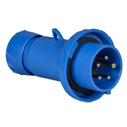 Spina mobile industriale IP67 16A 220V 3P+N+T cablaggio rapido blu per uso professionale