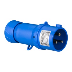 Spina mobile industriale 32A 220V 2P+T IP44 cablaggio rapido blu uso elettrico