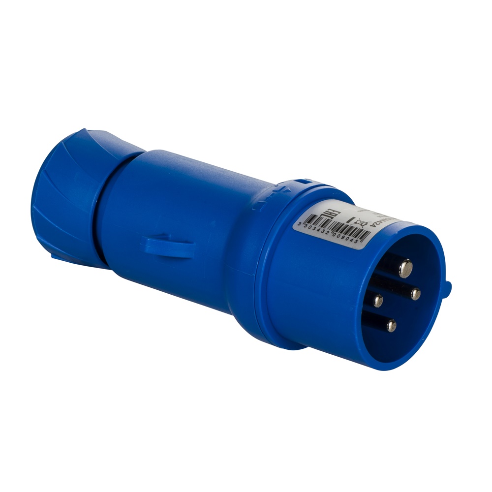 Spina mobile industriale Mureva PK 32A 220V 3P+T IP44 cablaggio rapido blu
