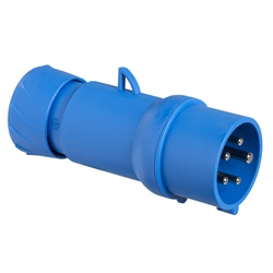 Spina mobile industriale IP44 32A 3P+N+T cablaggio rapido 220V blu