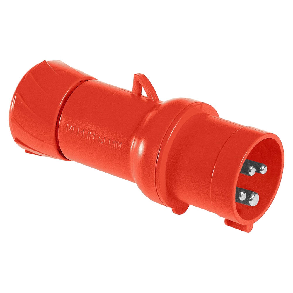 Spina mobile industriale 32A 380V 3P+T IP44 cablaggio rapido rosso
