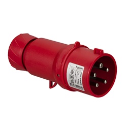 Spina mobile industriale 32A 380V 3P+N+T IP44 cablaggio rapido rosso