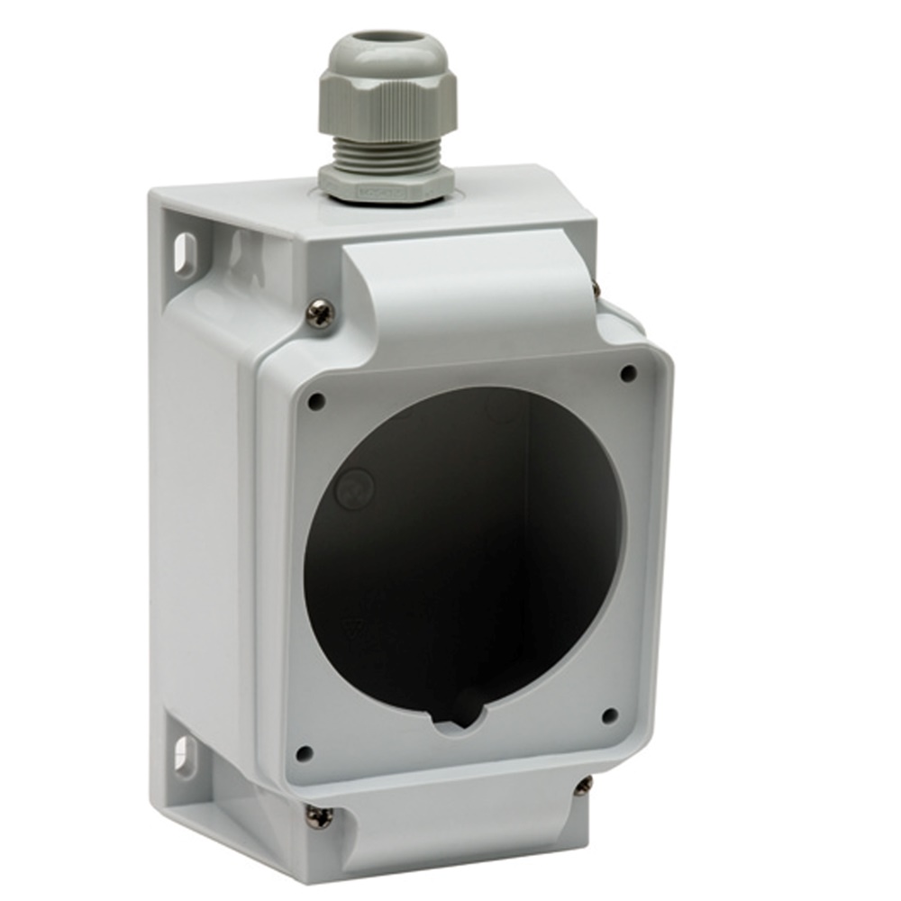Scatola fondo prese incasso 16A/32A 3PN+T PratiKa IP67 IK09 grigio