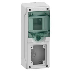 MiniQuadro Kaedra IP65 4 moduli 1 presa da incasso