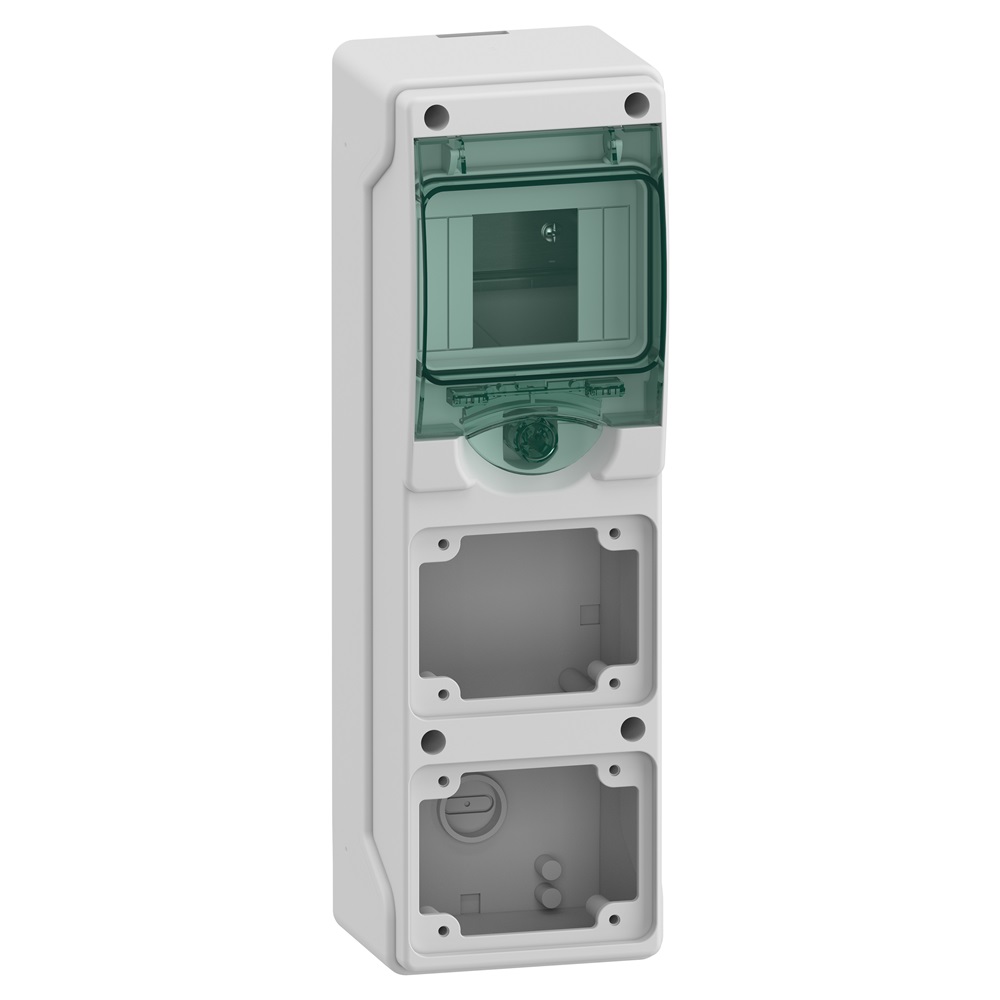 MiniQuadro Kaedra IP65 4 moduli 2 prese da incasso