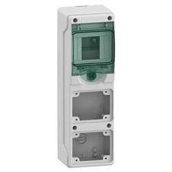 MiniQuadro Kaedra IP65 4 moduli 2 prese da incasso