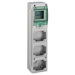 Mini quadro Mureva IP65 4 moduli 3 prese incasso protezione IK09 uso industriale