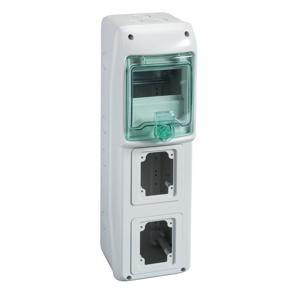 Quadro Mureva IP65 5 moduli 2 prese incasso centralino stagno per residenziale
