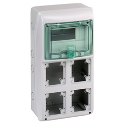 Quadro Mureva IP65 8 moduli 4 prese incasso protezione stagno quadro elettrico