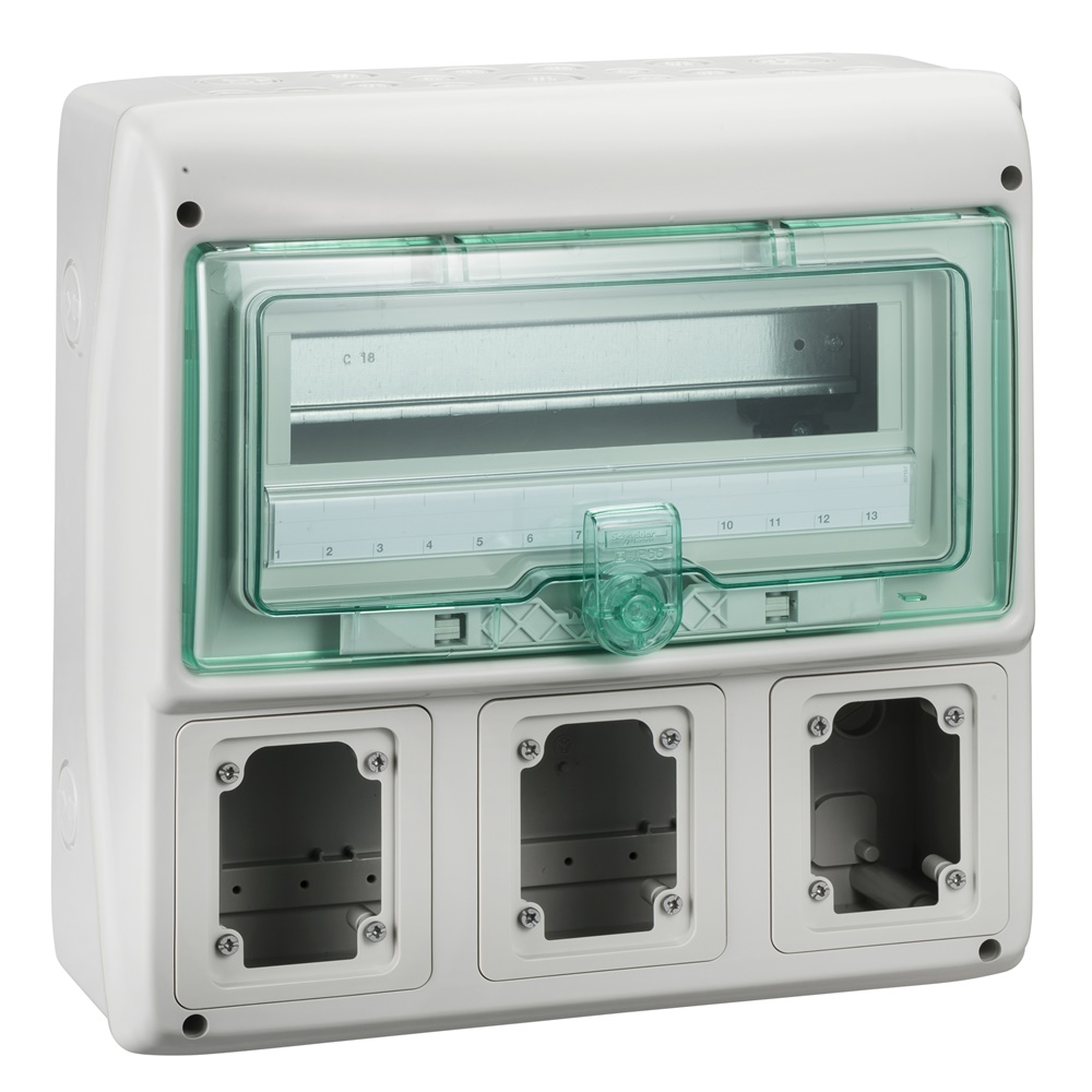 Quadro elettrico Mureva IP65 13 moduli 3 prese incasso per residenziale
