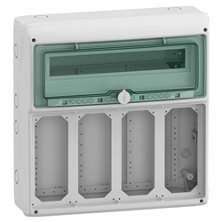 Quadro Kaedra IP65 18+1 modulo 4 prese interbloccata Unika