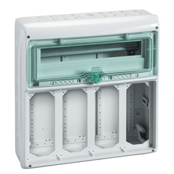 Quadro elettrico Mureva IP65 portella trasparente 19 moduli 90A classe II per installazioni indoor/outdoor