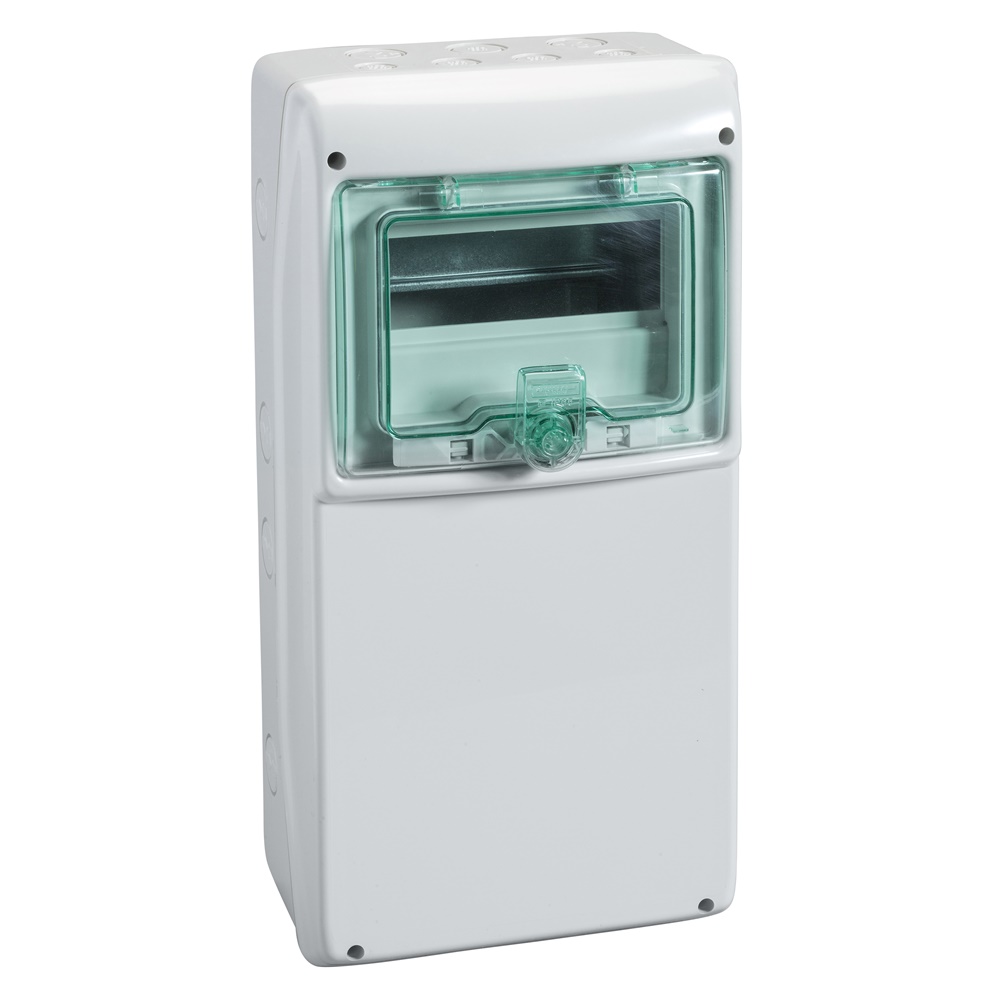 Quadro Mureva IP65 8 moduli con pannello universale per installazioni residenziali e industriali