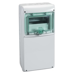 Quadro Mureva IP65 8 moduli con pannello universale per installazioni residenziali e industriali