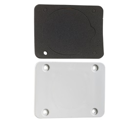 Piastra 65 x 85 cieca per prese 50 x 50 per centralini e quadri stagni Kaedra