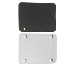 Piastra cieca 65x85 mm per prese 50x50 centralini quadri stagni Mureva